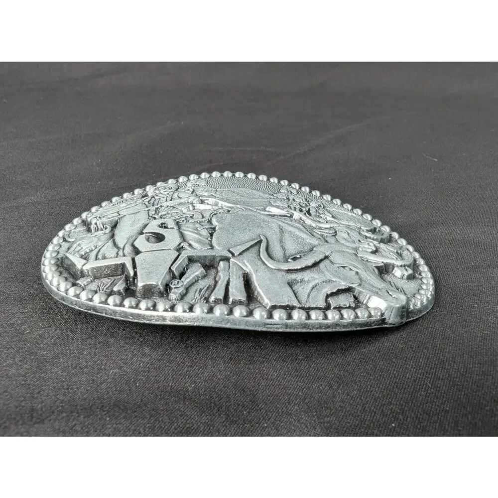 Vintage Award Design Medals Zee Series Western Cowboy Longhorn Belt Buckle Metal